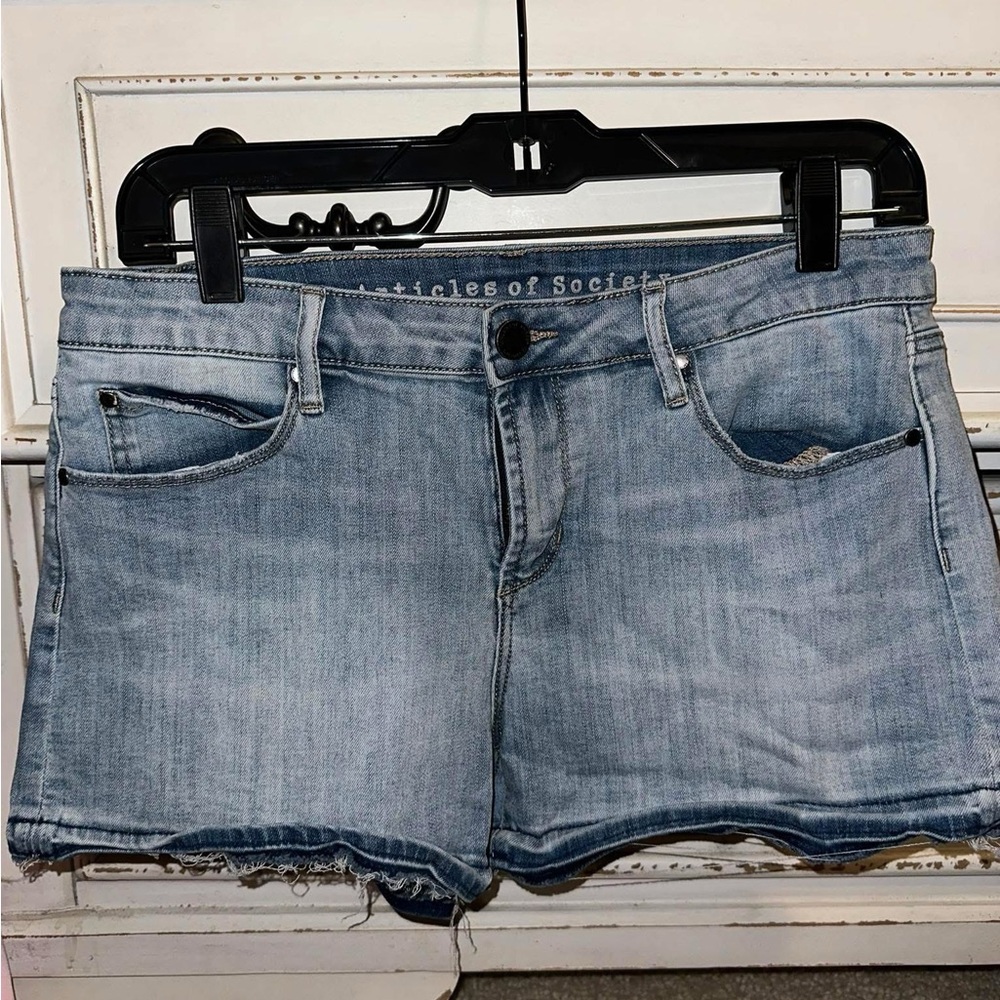 Articles Of Society Light Blue Jean Shorts